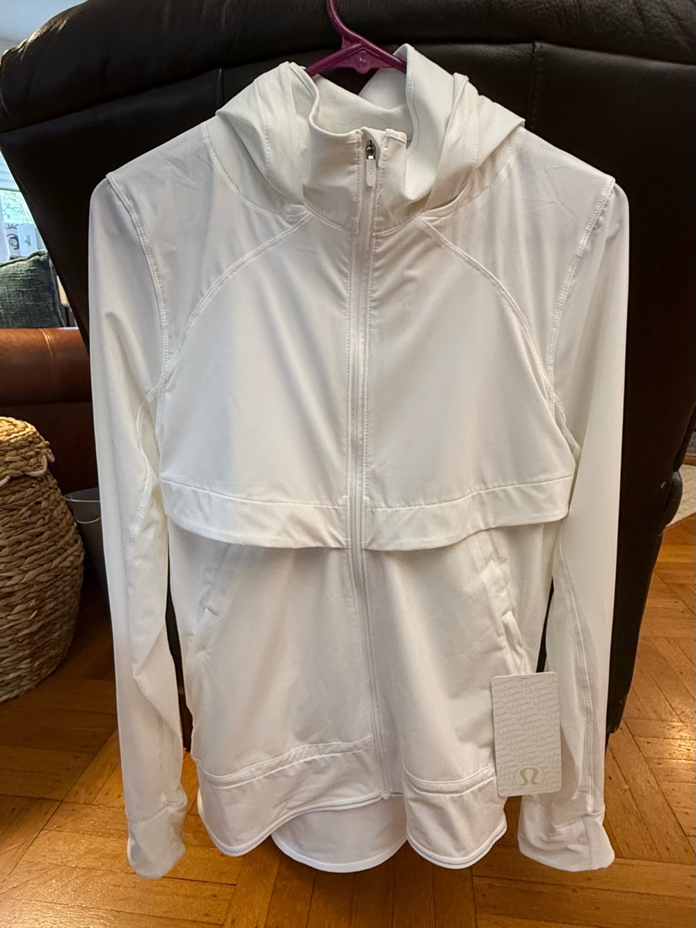 Lululemon Full-zip Women's White Hooded Jacket